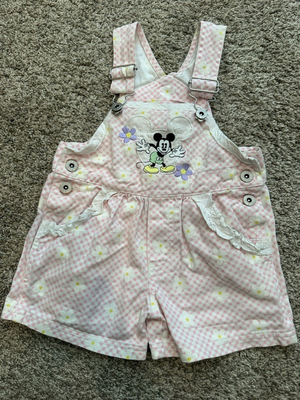 Vintage Mickey and Co. Daisy Shortalls size 2t